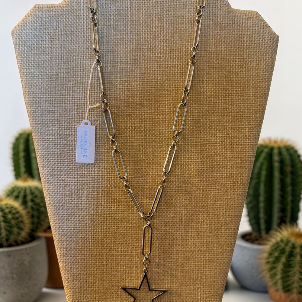 Gold Link Necklace with Star Pendant - Brand: